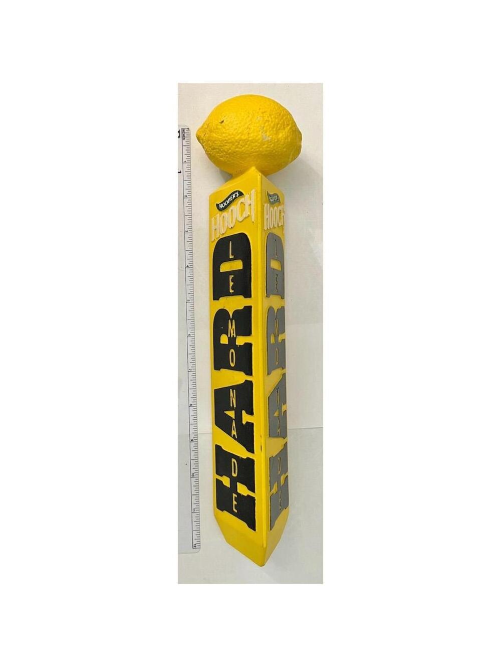 Hooper's HOOCH Hard Lemonade Beer Tap Handle Yellow Lemon Design Rare